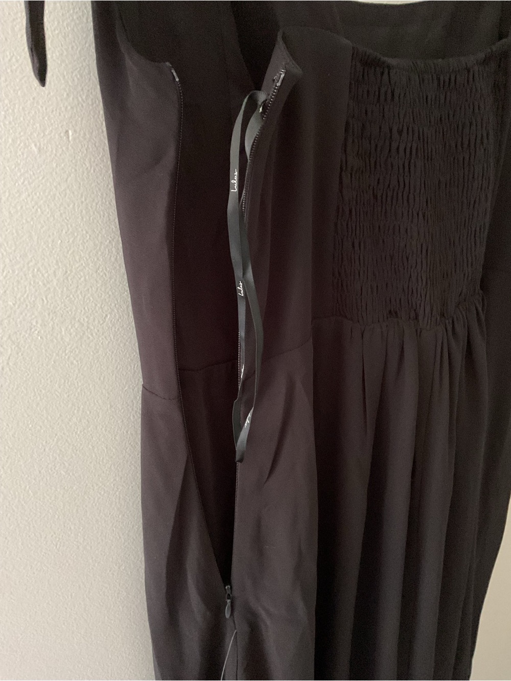 Lulus Summer Invite Black Tie-Strap Tiered Chiffon Midi Dress Small NWT - Picture 11 of 14